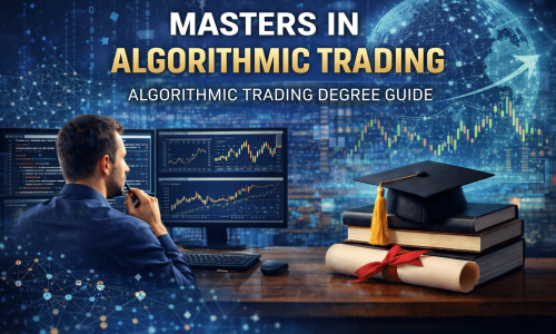 Masters in algorithmic trading programme showing quantitative research, data analysis, and systematic trading models