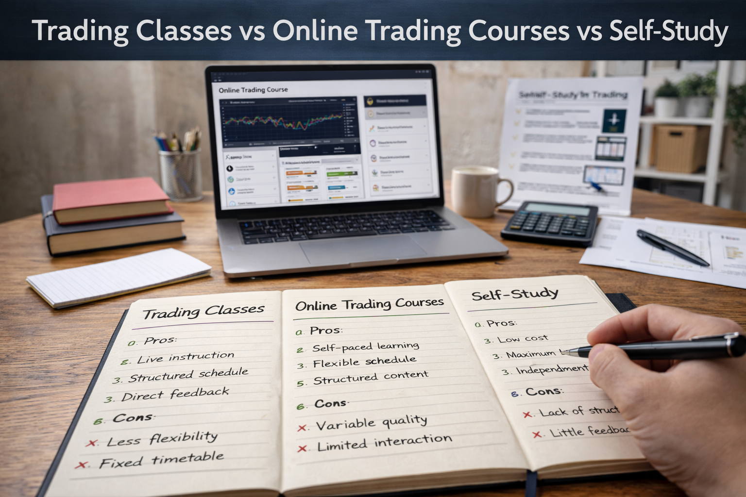 Trading Classes vs Online Trading Courses vs Self-Study: Which Is Best? Trading Classes vs Online Trading Courses vs Self-Study: Which Is Best?